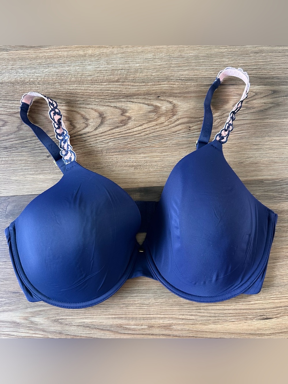 36DD Natori Underwire 732080 Custom Coverage Contour Pure Luxe Blue T-shirt Bra